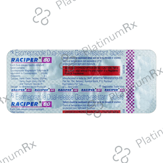 Raciper 80mg Tablet 10s