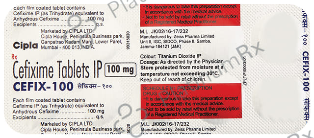 Cefix 100mg Tablet 10s