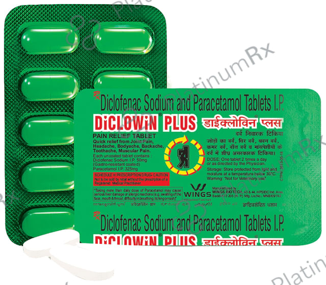 Diclowin Plus 50/325mg Tablet 10s