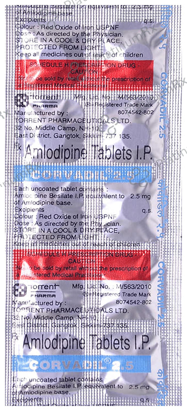 Corvadil 2.5mg Tablet 10s