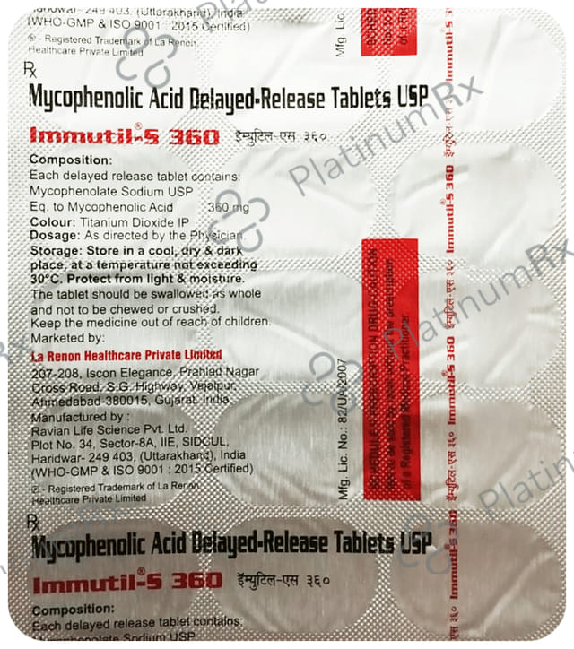Immutil S 360mg Tablet DR 15s
