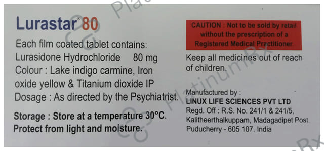 Lurastar 80mg Tablet