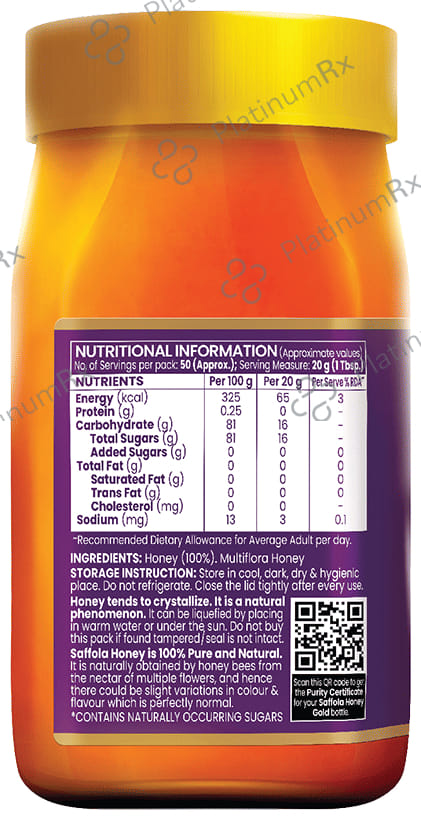 Saffola 100% Honey Gold No Sugar Adulteration 1kg