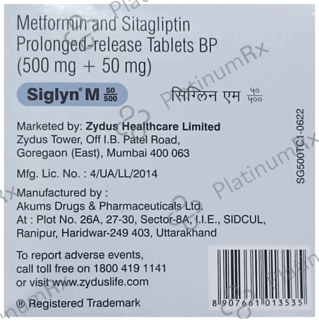 Siglyn M 50/500mg Tablet PR 10s