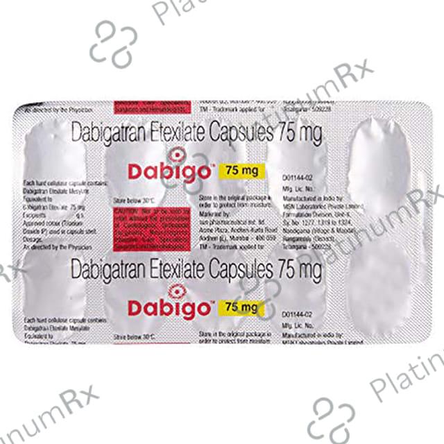 Dabigo 75mg Capsule 10s