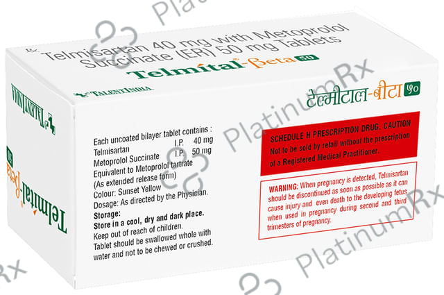 Telmital-Beta 50 Tablet ER