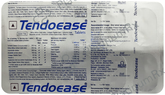 Tendoease Gluten Free Tablet 10s