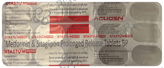 Sitasto M 50/500mg Tablet PR 15s