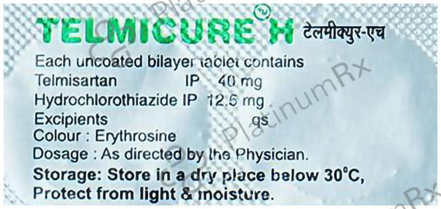 Telmicure H 40mg/12.5mg Tablet