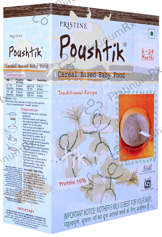 Pristine Poushtik Cereal Based Baby Food with 15% Protein (6 24 Months) 300gm