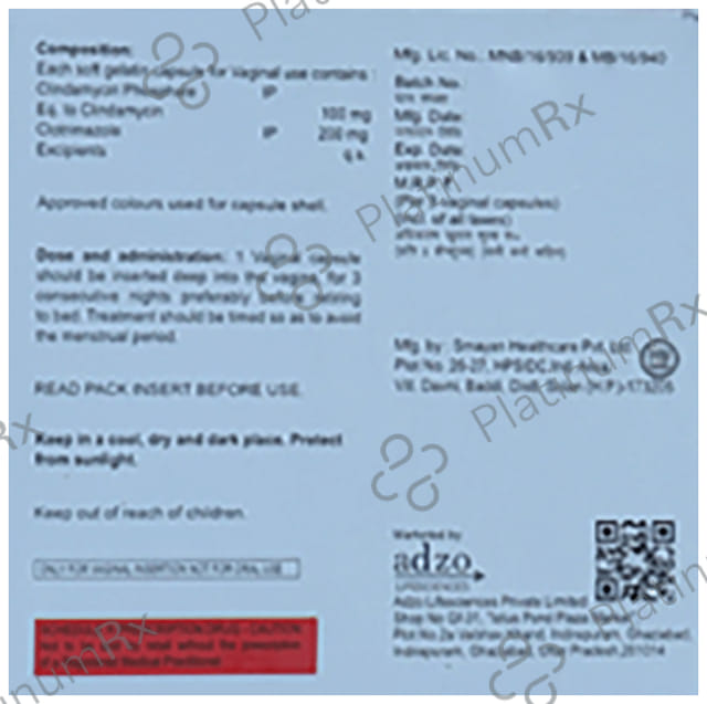 Monilia CL 100/200mg Vaginal Capsule 3s