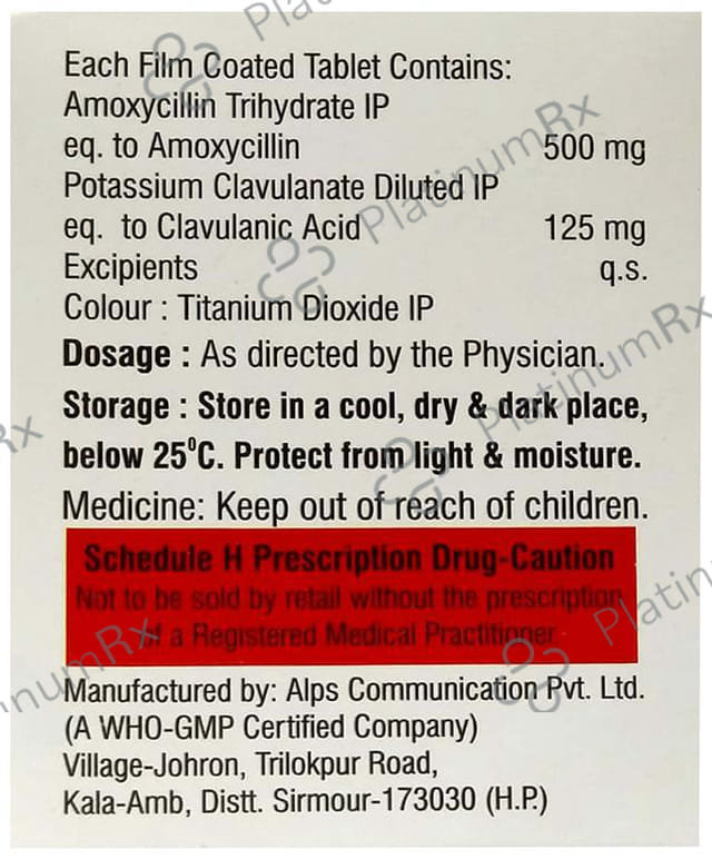 Amolac CV 500/125mg Tablet 6s