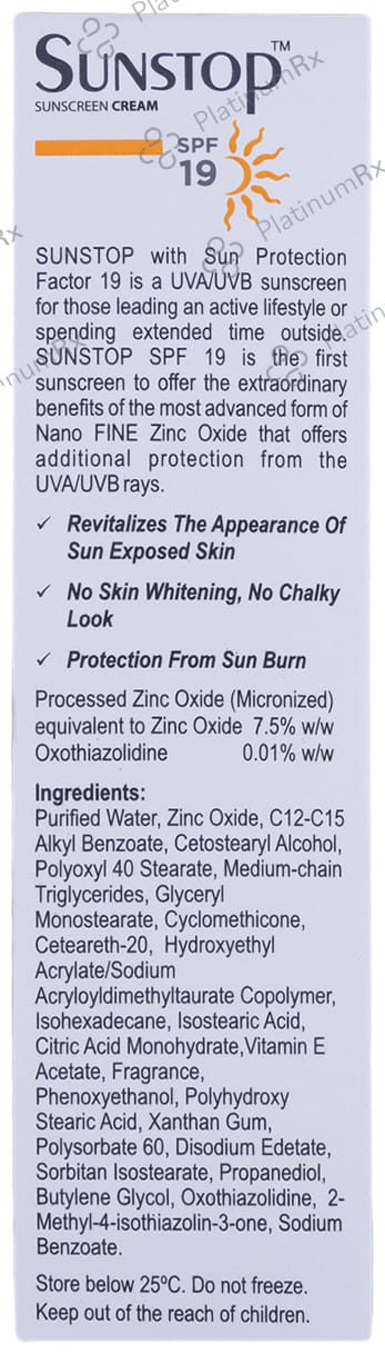 Sunstop 19 Sunscreen Cream 60gm