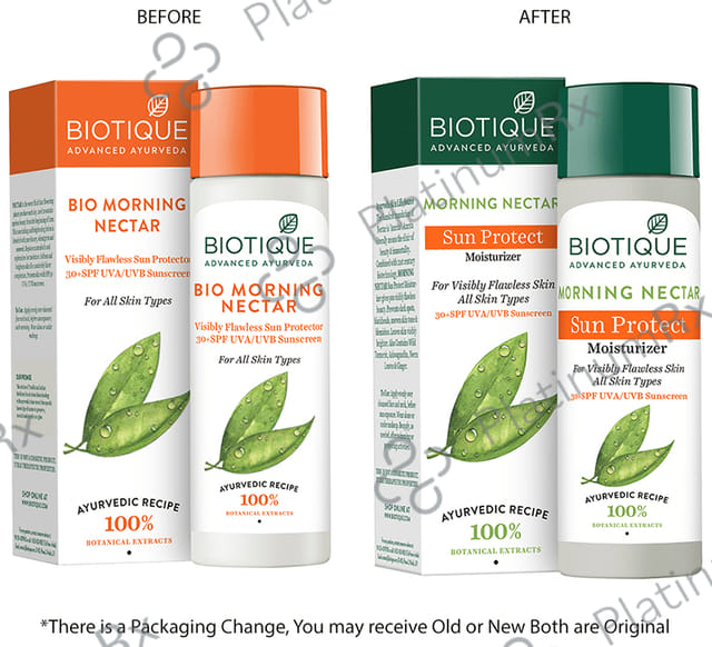 Biotique Morning Nectar Sun Protect Moisturizer SPF 30+ Sunscreen Lotion 120ml