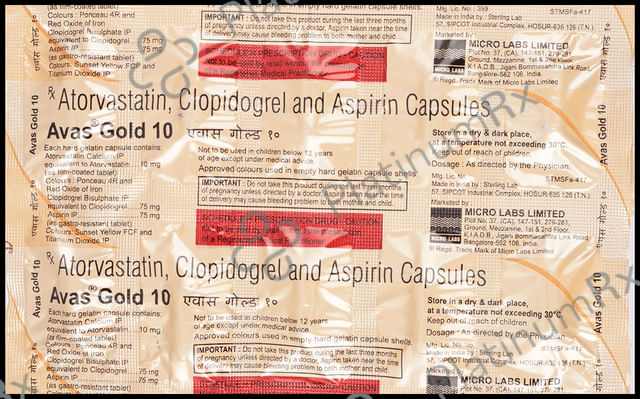 Avas Gold 75/10/75mg Capsule 10s