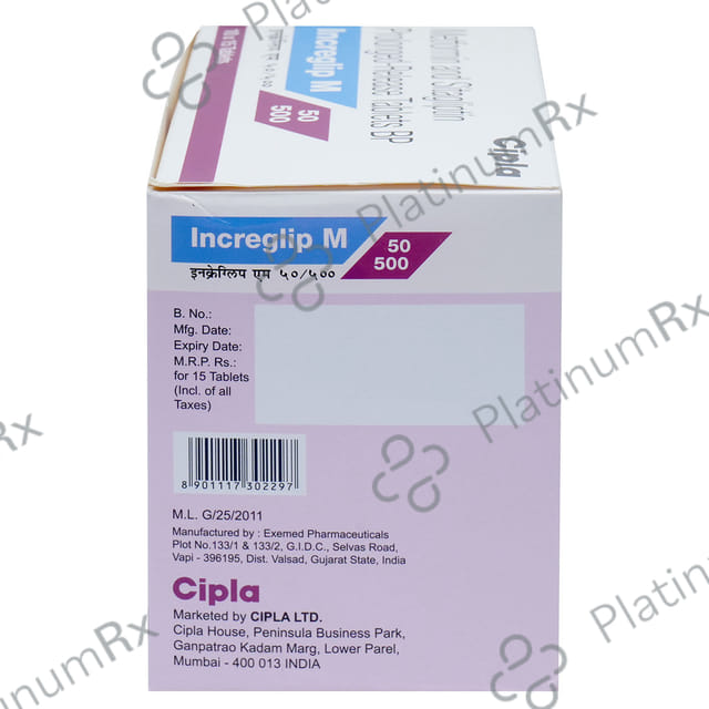 Increglip M 50/500mg Tablet 15s