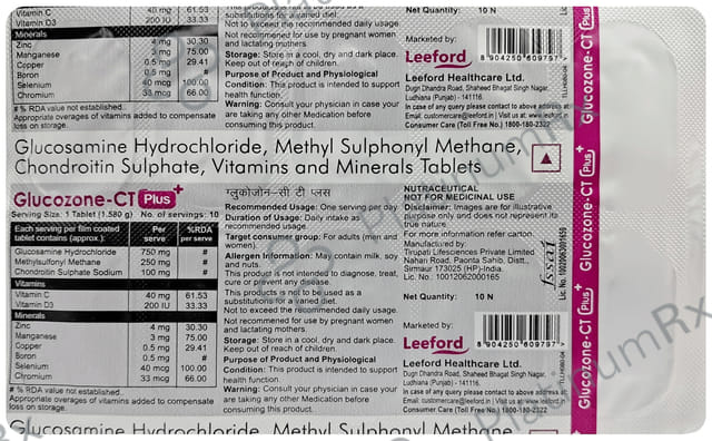 Glucozone CT Plus Tablet 10s
