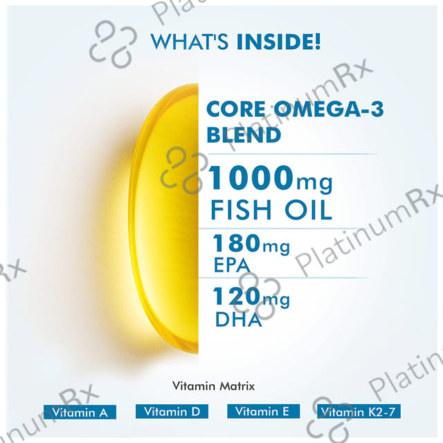 Dr. Morepen Omega 3 Deep Sea Fish Oil 1000mg - Softgel for Heart, Brain & Joints