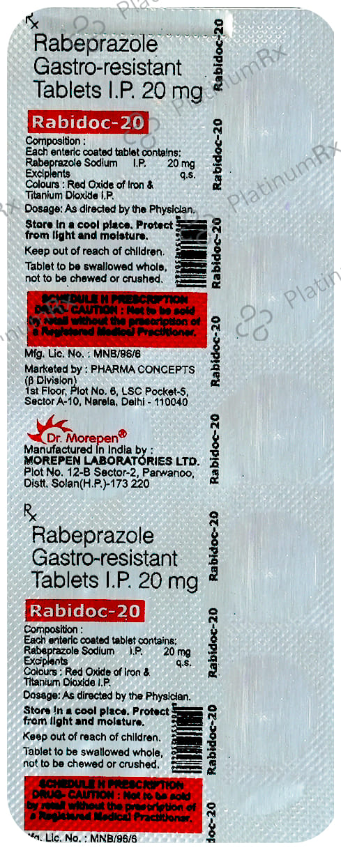 Rabidoc 20mg Tablet 10s