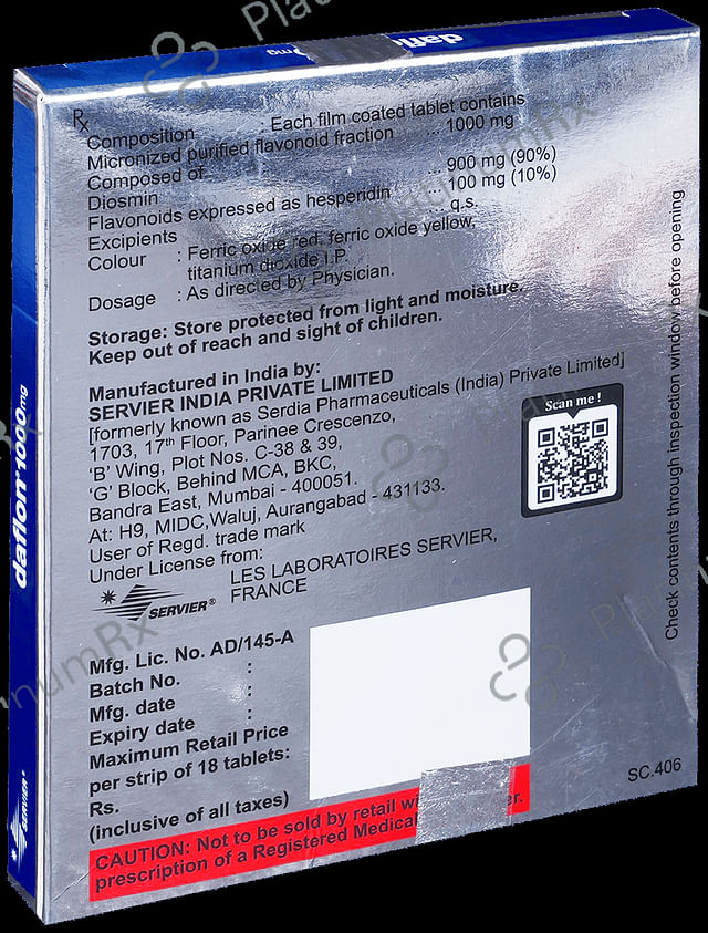 Daflon 1000mg Tablet 18s