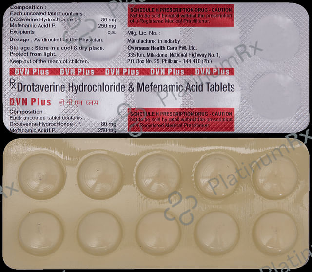Dvn Plus 80/250mg Tablet 10s