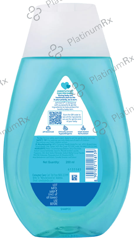 Johnson's Active Kids Clean & Fresh Shampoo 200ml