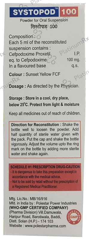 Systopod 100 Oral Suspension