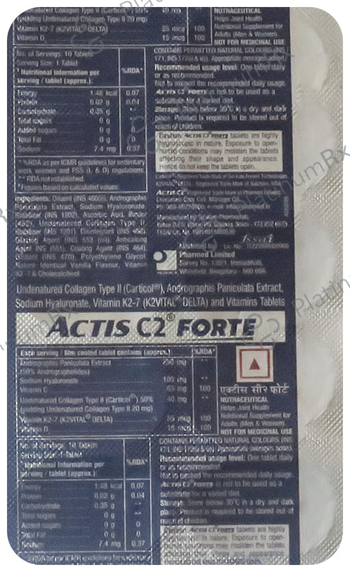 Actis C2 Forte Tablet 10s