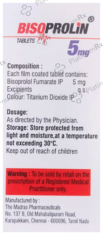 Bisoprolin 5mg Tablet 10s