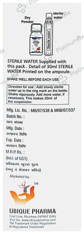 Ucef-Pod CV Oral Suspension