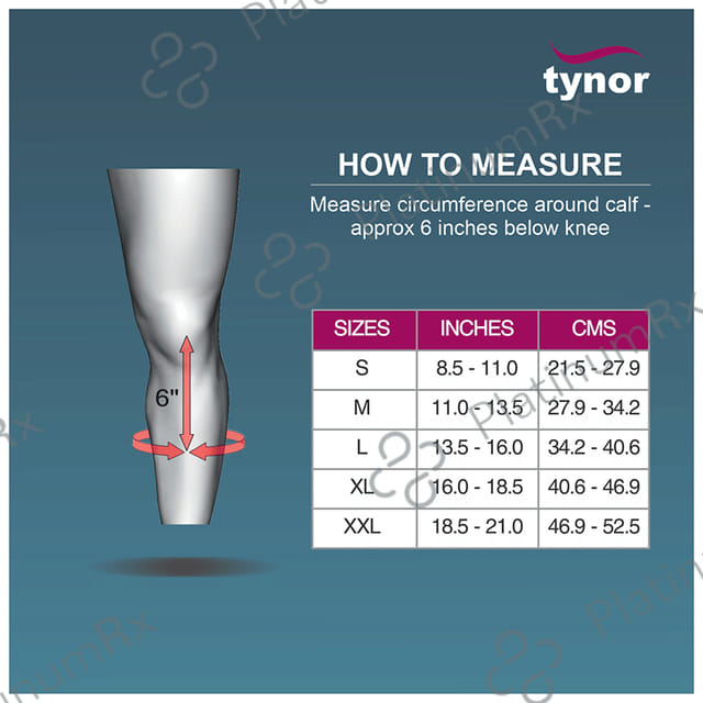 Tynor I 16 Compression Stocking Below Knee Open Toe Large