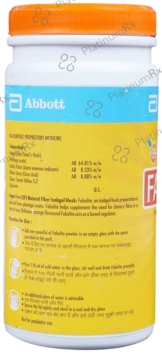 Fabolite Orange Flavour Powder 300gm