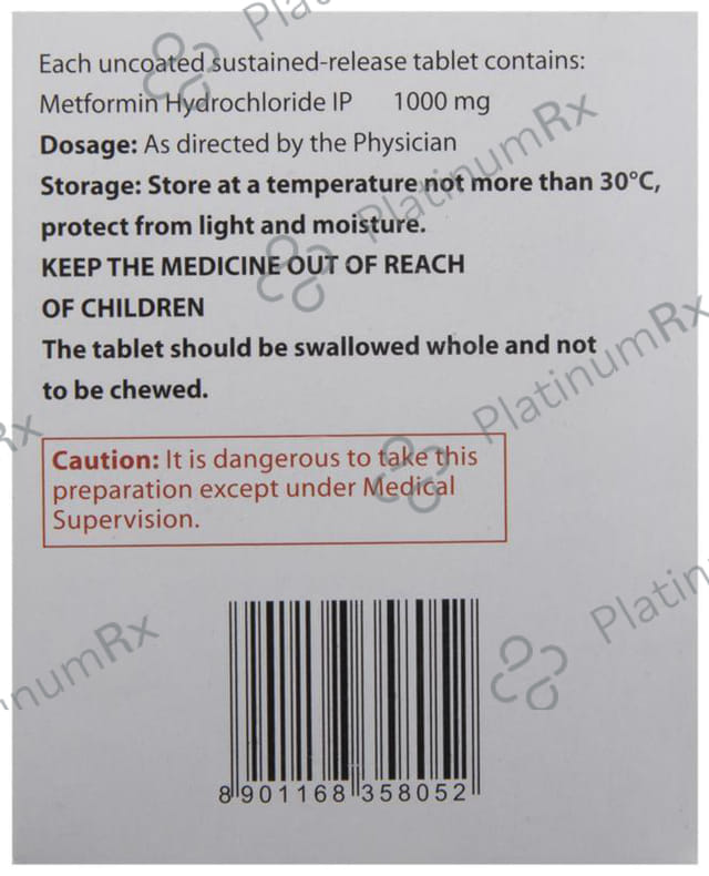 Metlong DS SR 1000mg Tablet 10s