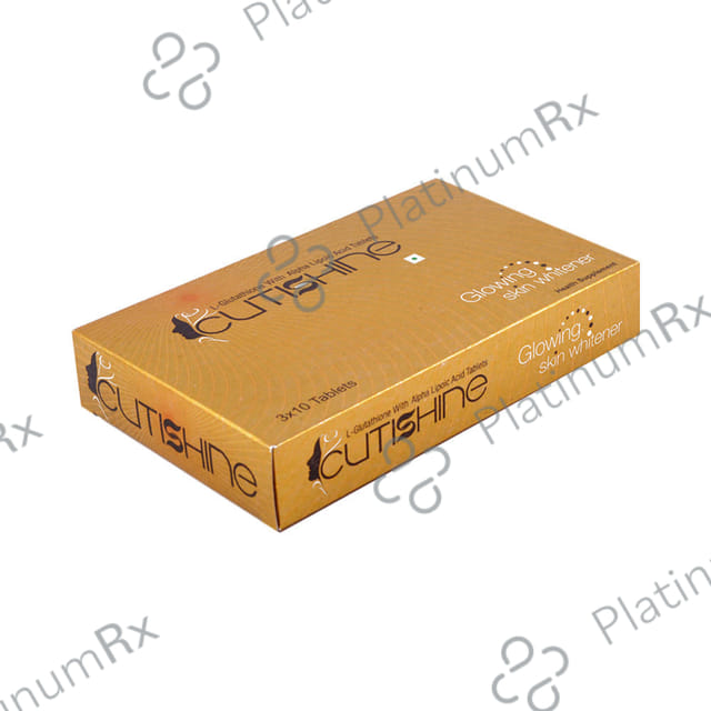 Cutishine L-Glutathione with Alpha Lipoic Acid ALA for Skin Health - Tablet 30 Tablet