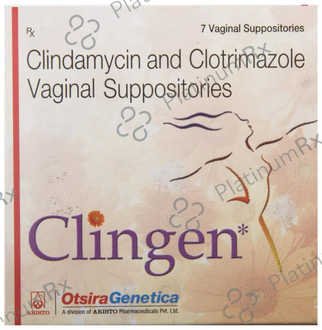 Clingen 100/100mg Vaginal Suppository 7s