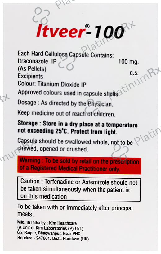 Itveer 100mg Capsule 10s