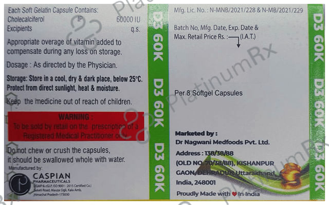 Dr Nagwani D3 60K Softgel Capsule
