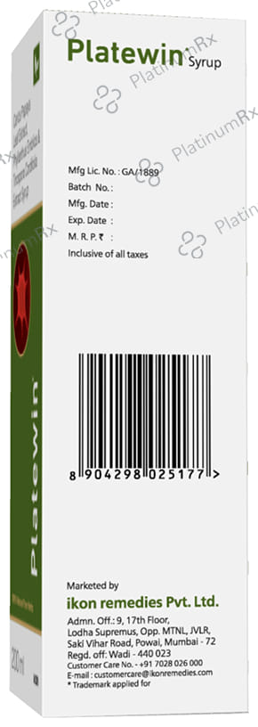 Platewin Syrup (200ml Each) 1 Bottle