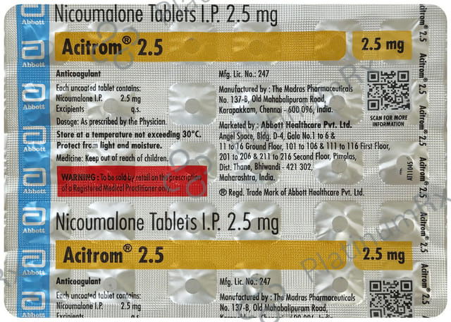 Acitrom 2.5mg Tablet 30s