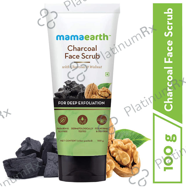 Mamaearth Charcoal Face Scrub - Paraben & SLS-Free - For All Skin Types