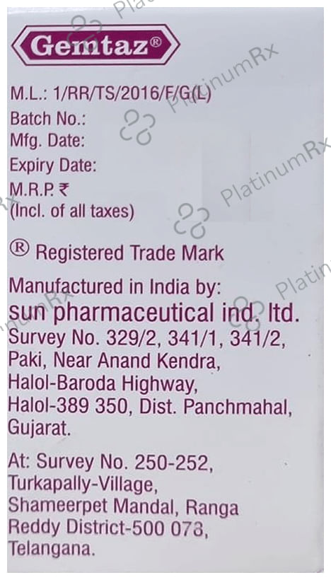 Gemtaz 1gm Injection