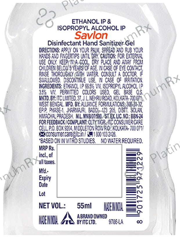 Savlon Hand Sanitizer Gel 55 ml