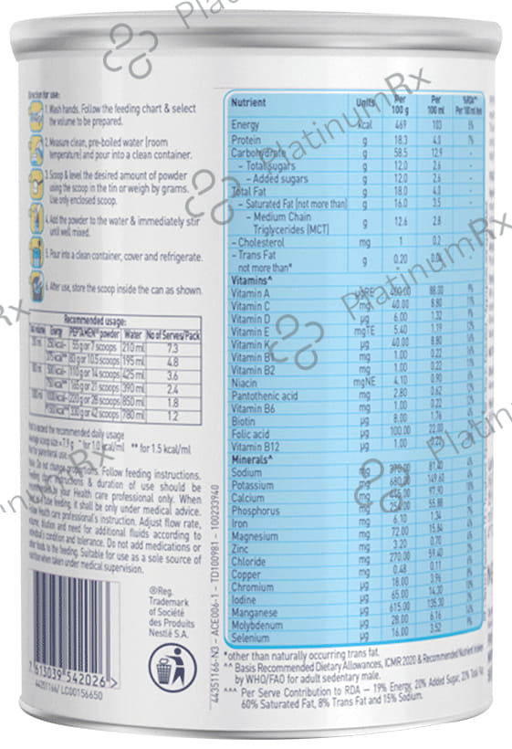Peptamen Whey Peptide Based Diet for GI Function - Flavour Powder Vanilla