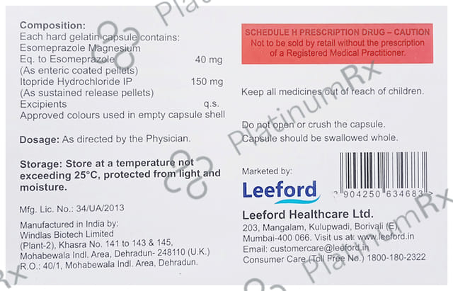 Esomefol IT 40/150mg Capsule 10s