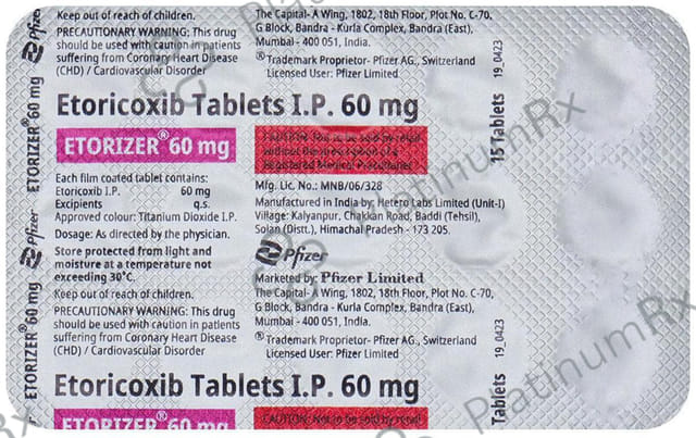 Etorizer 60mg Tablet 15s