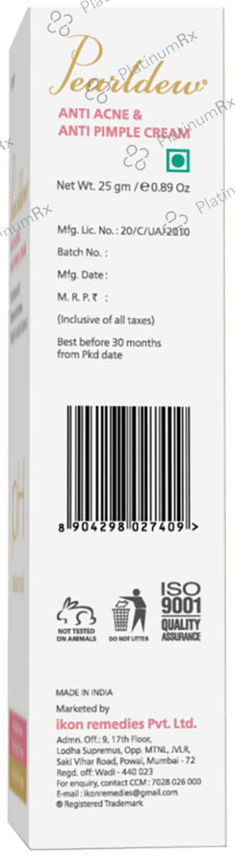 Pearldew Anti Acne & Anti Pimple Cream (25gm Each) 6 Tubes