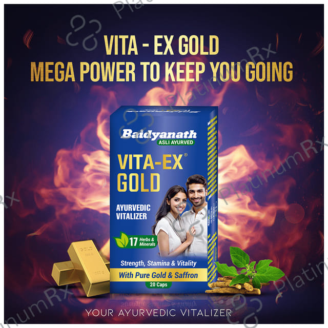 Baidyanath Vita-Ex Gold Capsule for Vitality & Stamina 10 capsules