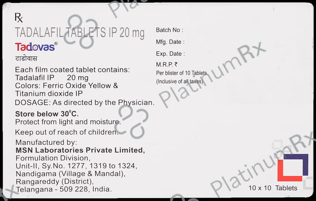 Tadovas 20mg Tablet