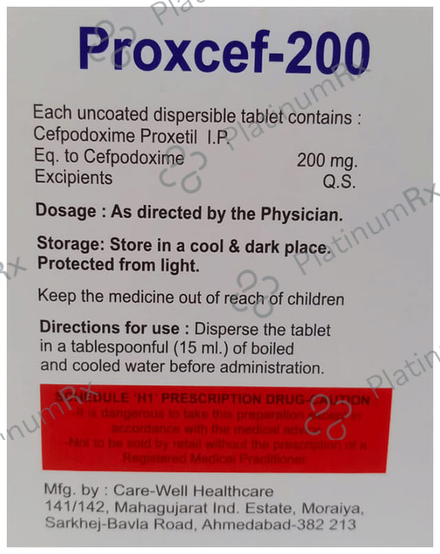 Proxcef 200 Tablet DT