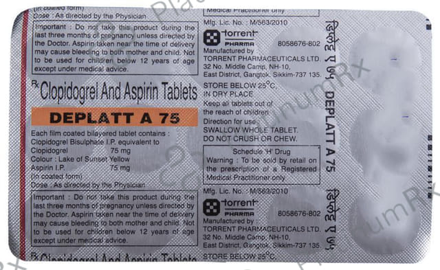 Deplatt A 75/75mg Tablet 15s